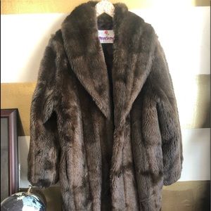COPY - Brown long faux fur jacket